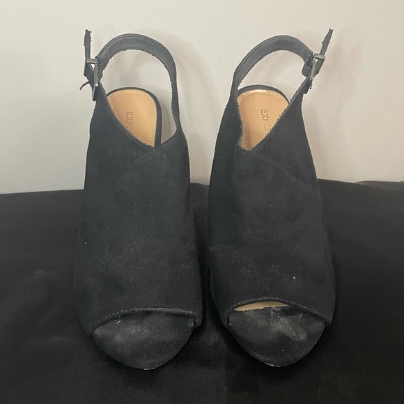 Express Peep-Toe Block Heels - Picture 2 of 9